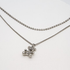De Halsband Vastgesteld Diamond Silver Chain Necklace 44mm - 47mm van de charmenauwsluitende halsketting voor Mensen