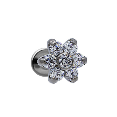 De kleurrijke Crystal Titanium Piercing Jewelry Internal-Ring van de de Stijlneus van Draadlabret
