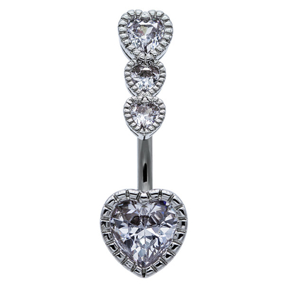 Roestvrij staalnavel het Doordringen Crystal Belly Button Rings van Juwelenvrouwen