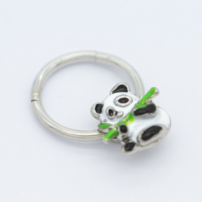 Leuk Panda Nose Piercing Jewellery 316 Roestvrij staal 16 Ring 10mm van het Maatseptum
