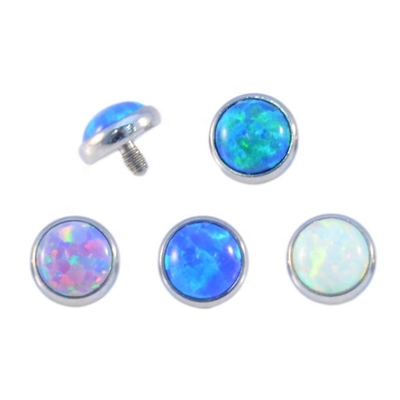 Het Titanium van Opal Dermal Top G23 het Doordringen Juwelen 3mm 4mm voor Huwelijk