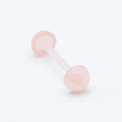 De dubbele Roze Tong Ring Piercing Acrylic 14G 16mm van de Koepel Vlakke Bodem