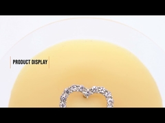 Shiny Love Heart Belly Button Ring Navel Piercing Jewelry