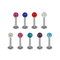 Veelvoudige het Doordringen van Kleuren Verticale Labret Juwelen 16 Ballen van de Maat Glanzende Schroef