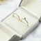 Huwelijk Ring Set Alloy Gold Transparent Diamond Ring 5pcs van het omhelzings het Regelbare Titanium