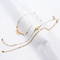 De Boho Geweven Vlinder Geparelde Gouden Witte Fijne Armbanden 3pcs van Armbandenjuwelen