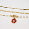 De gouden Halsband van Manierbarbie diamond castle necklace carnelian pendant voor Vrouwen