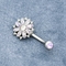 De purpere Crystal Body Piercings Jewellery Round-Navel belt Roestvrij staal 316