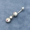 Parels van het Staalbarbell van Crystal Stones Body Piercings Jewellery de Chirurgische