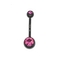 Roze Zircons-Navel het Doordringen Juwelen 316 Stainlesss-Staaloem ODM