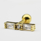 Vierkante Zircon-Doordringende Juwelen 6mm van het Gemmenoor Lang Strook zilveren goud