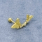 De oorringennagels 316 Roestvrij staal 8mm van de kristal dubbele gouden vlinder