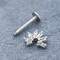 De duidelijke Zircon-het Doordringen van Gemmenlabret Oorring van de Juwelen16g 8mm Labret Nagel