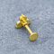 Blauwe Turkooise het Doordringen van Labret van de Steenlip Nagel 16G 6mm gouden plateren