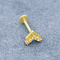 Duidelijke Crystal Gems Labret Piercing Jewelry-de Neusnagel 16ga 1.2mm van V-vormlabret
