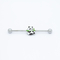 Leuk Email Panda Industrial Bar Piercing Jewelry 316 Roestvrij staal 38mm