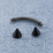 De zwarte Kegel Valse Wenkbrauw het Doordringen Juwelen pasten uiterlijk 8mm in