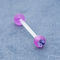 3 stukken van Crystal Gems Plastic Barbell Tongue die Hypoallergenic 14G doordringen