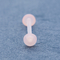De dubbele Roze Tong Ring Piercing Acrylic 14G 16mm van de Koepel Vlakke Bodem