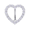 Het zilveren de Naveljuwelen van Navelring shiny zircons love heart Doordringen
