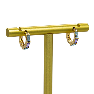 Roestvrij staalhoepel Diamond Stud Cartilage Earring White Opal Stud Earrings